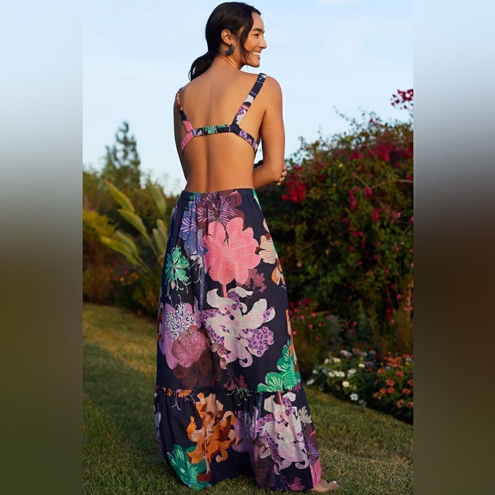 Anthropologie Maeve Cut-Out Maxi Dress - Picture 2 of 8